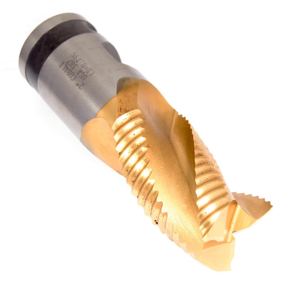 Cobalt Roughing End Mill 2" 3FL TiN 75292