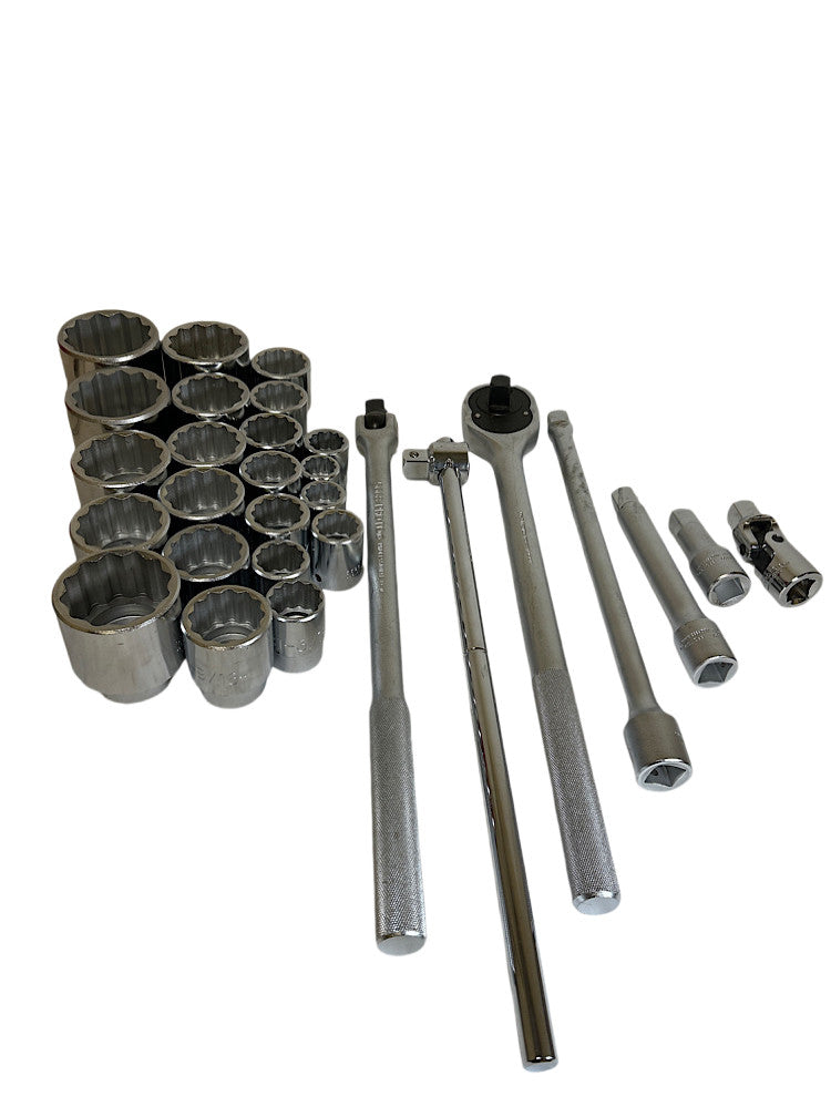Proto J55104A 3/4" Drive 29-Piece 12-Point Chrome Finish Socket Set -