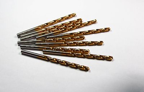 Jobber Length Drills #10 0.1935" HSS TiN 118° 2-7/16" LOC x 3-5/8" OAL (10 Pcs)