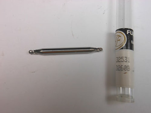 Fullerton Dura-Carb Carbide Stub Double End Mill 5/64" 4FL 32531