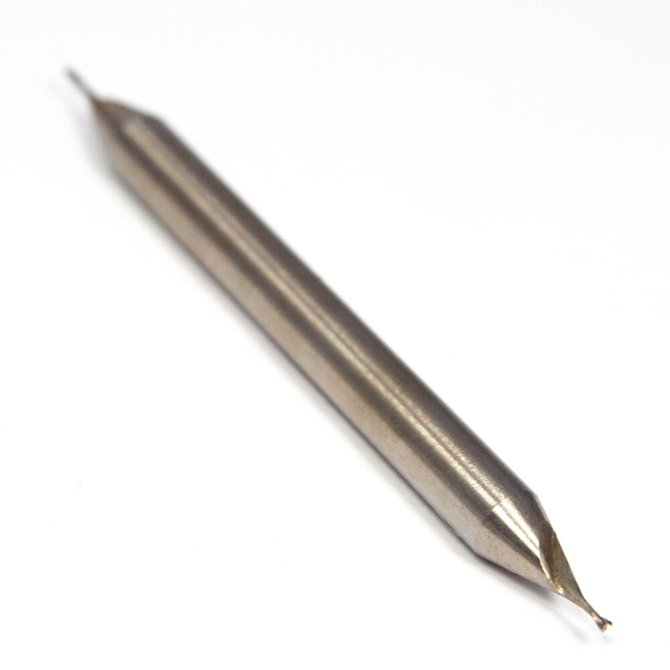 Interstate 01780022 Square Double End Mill 1/32" 2FL HSS Uncoated