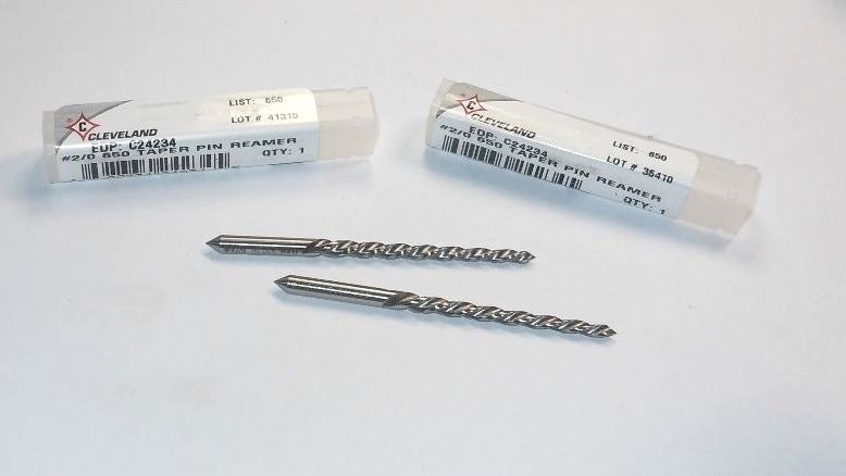 Taper Pin Reamers #2/0 HSS 2-9/16" OAL (2 Pcs)