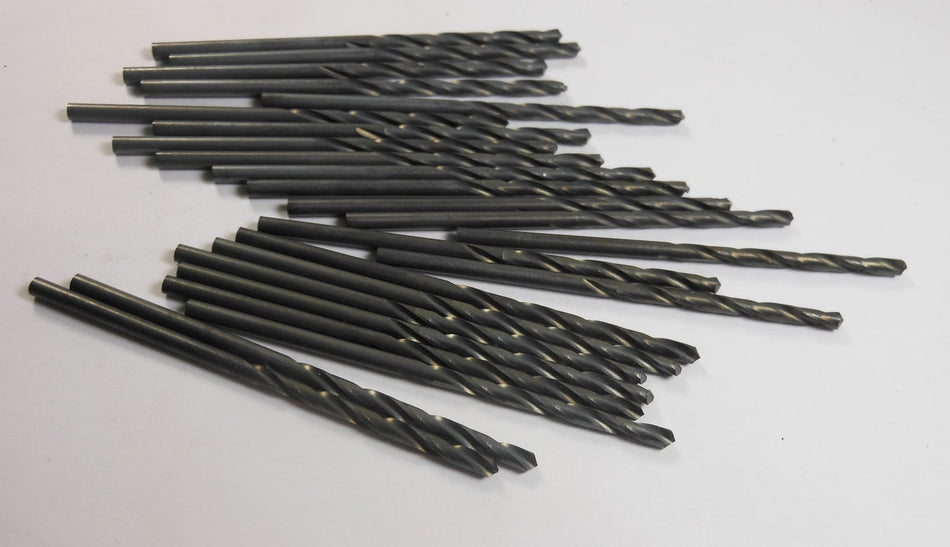 Jobber Length Drills #41 (0.096") HSS 118° Oxide 1-3/8" LOC x 2-3/8" (24 Pcs)