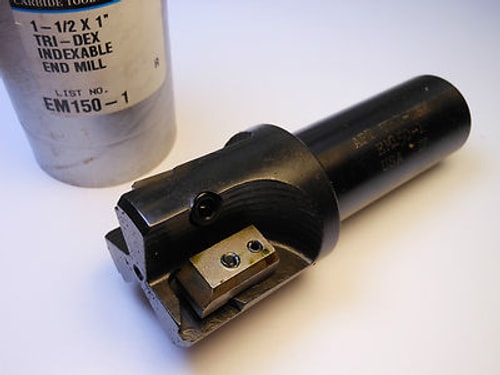 APT Tri-Dex Indexable End Mill 1-1/2" Dia x 1" Shank TPG EM150-1