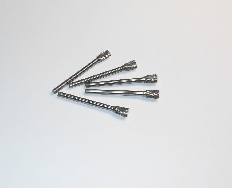 Carbide Inverted Taper Burs SN-51 1/4" x 1/4" x 1/8" D/C (5 Pcs)