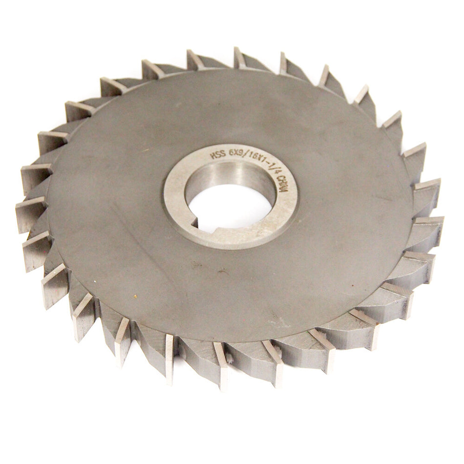 Straight Tooth Side Milling Cutter 6" x 9/16" Width 20T HSS 71451801