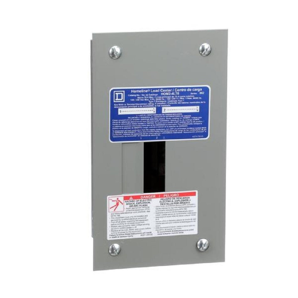 Square D Homeline HOM24L70F 1PH 70A 240V 2 Spaces Steel Load Center -