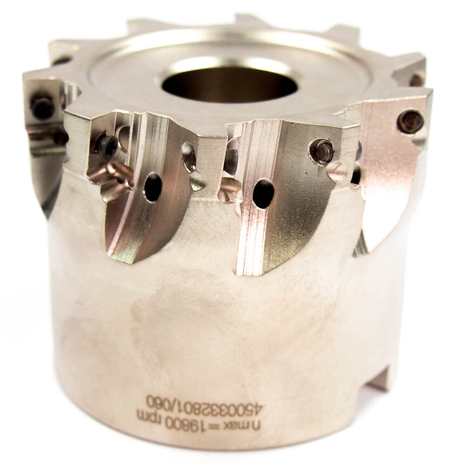 2.5 Indexable Square Shoulder Face Mill 10 Teeth .315" Milling Depth HERTEL