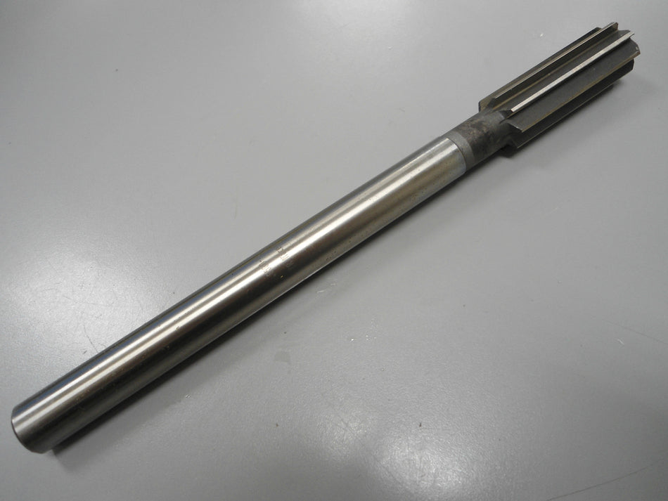 Straight Shank Straight Flute Reamer 0.858" 10FL HSS OAL 9-1/2"
