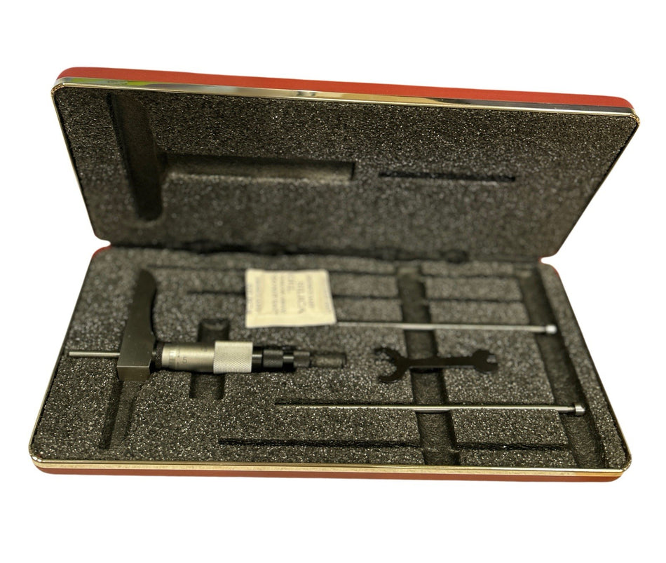 Starrett 443Z-3RL 3" Max 0.001" Resolution Half-Base Mechanical Depth Micrometer