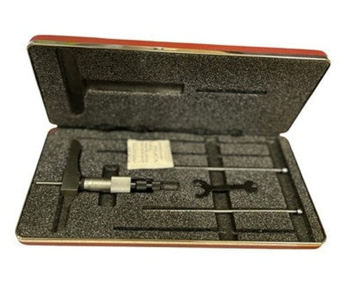 Starrett 443Z-3RL 3" Max 0.001" Resolution Half-Base Mechanical Depth Micrometer