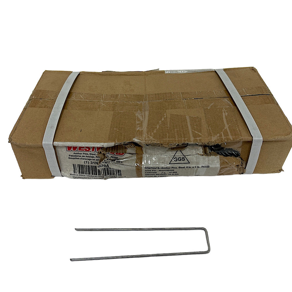 Value Collection 31NG29 6" x 1" Gray Steel Anchor Pins (Pack of 500)