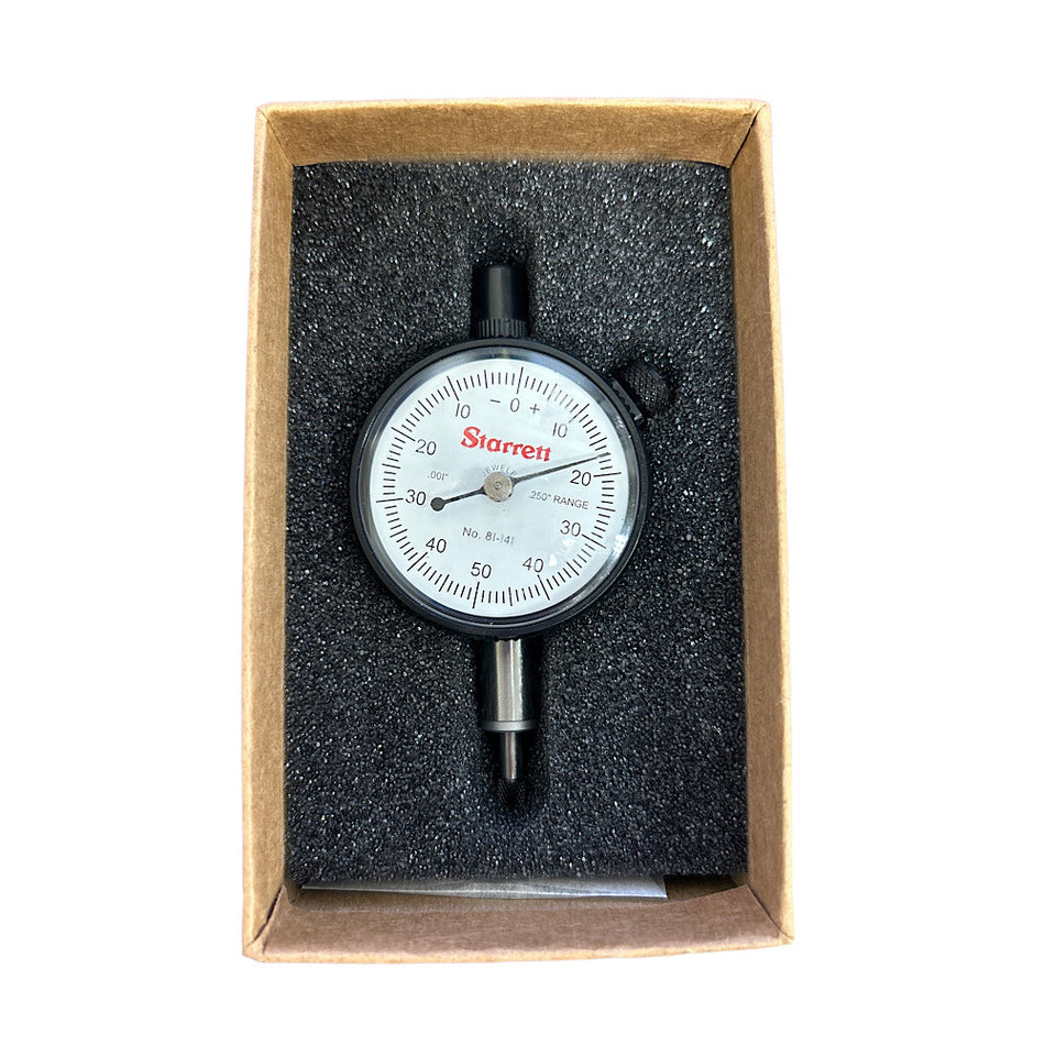 Starrett 53400 0.2500" Max 0-50-0 Reading Lug Back Dial Drop Indicator -