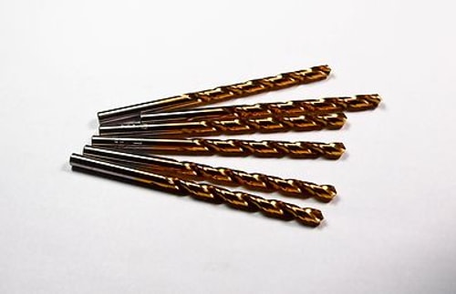 Jobber Length Drills #10 (0.1935") HSS TiN 118° 2-7/16" LOC x 3-5/8" OAL (6 Pcs)