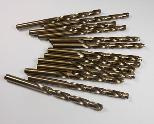 Cobalt Jobber Drills 9/32" 135° Gold 2-15/16" LOC x 4-1/4" OAL (13 Pcs)