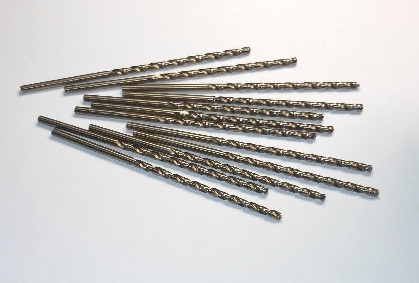 Cobalt Taper Length Drills 3.6mm 135° Gold 112mm OAL 45076 (12 Pcs)