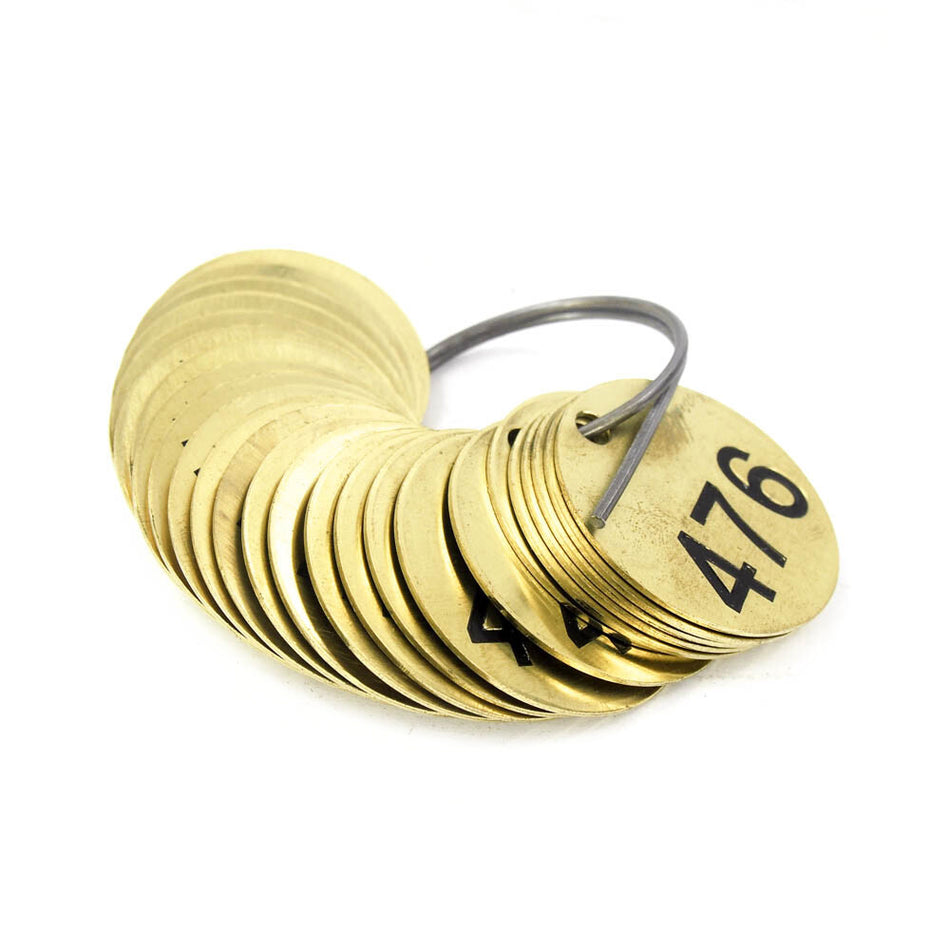 Brady 23626 476-500 Brass Stamped General Purpose Numbered Tag