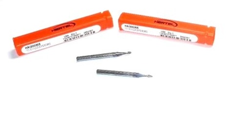 HERTEL Carbide Square End Mills 1/16" 2FL TiAlN 3/16" x 1-1/2" (2 Pcs)
