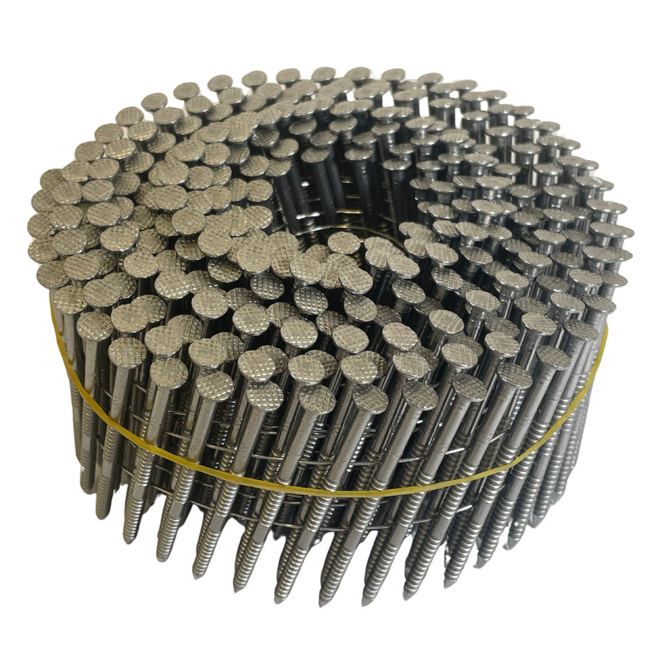 Simpson S12A237PNB 2-3/8" 304SS 15° Wire Coil Ring Shank Nails (Box of 3600) -