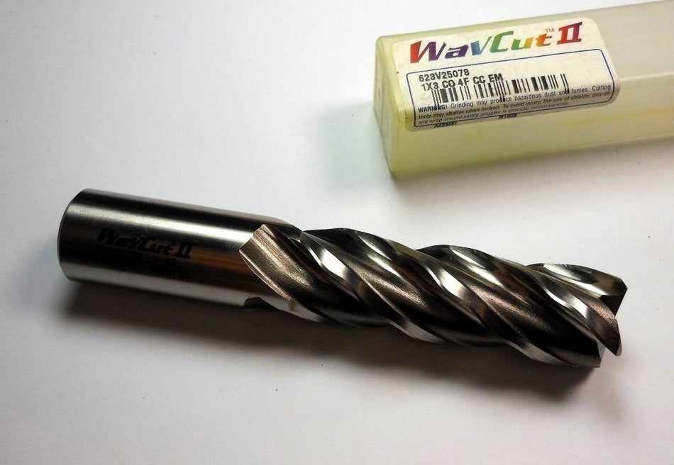 WAVCUT II Cobalt Square End Mill 1" 4FL 1" x 3" x 5-1/2" 623V25078