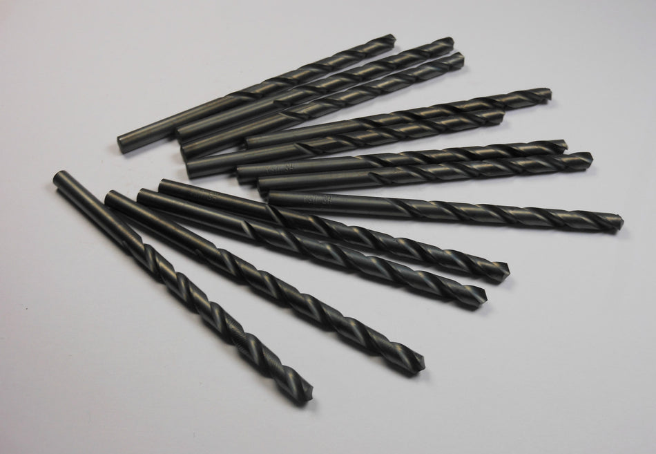 Jobber Length Drills #10 0.1935" HSS Oxide 118° 2-7/16" LOC x 3-5/8" (12 Pcs)