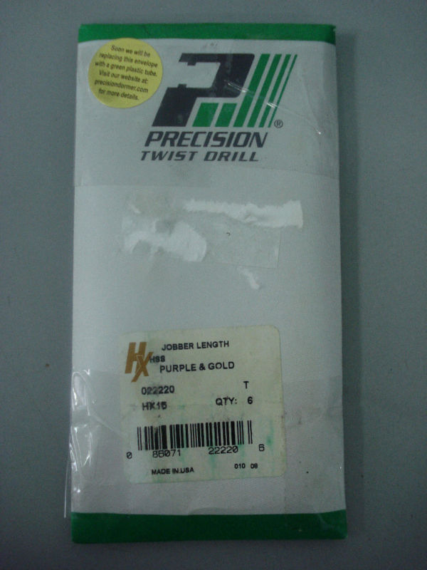 PRECISION Jobber Length Drills HSS Size T 022220 (6 Pcs)
