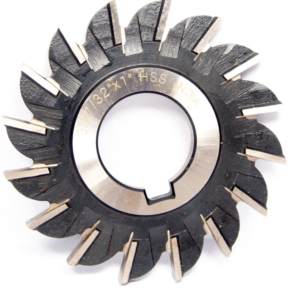 Interstate 03013141 Side Milling Cutter 3" x 7/32" x 1" Arbor 16T HSS