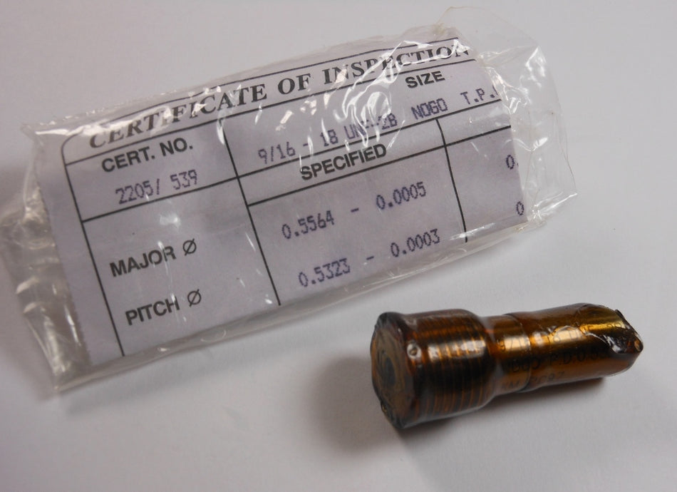 Plug Thread Gage 9/16-18 2B Steel No Go Handle 3