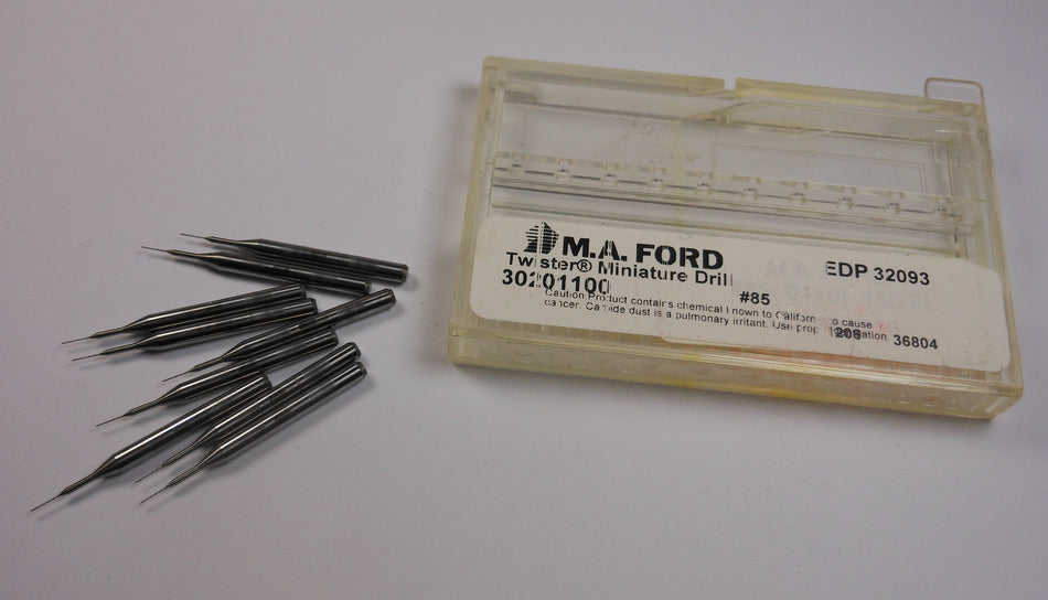 M.A. FORD Twister Miniature Drills #85 .150" x 1-1/2" 32093  (9 Pcs)