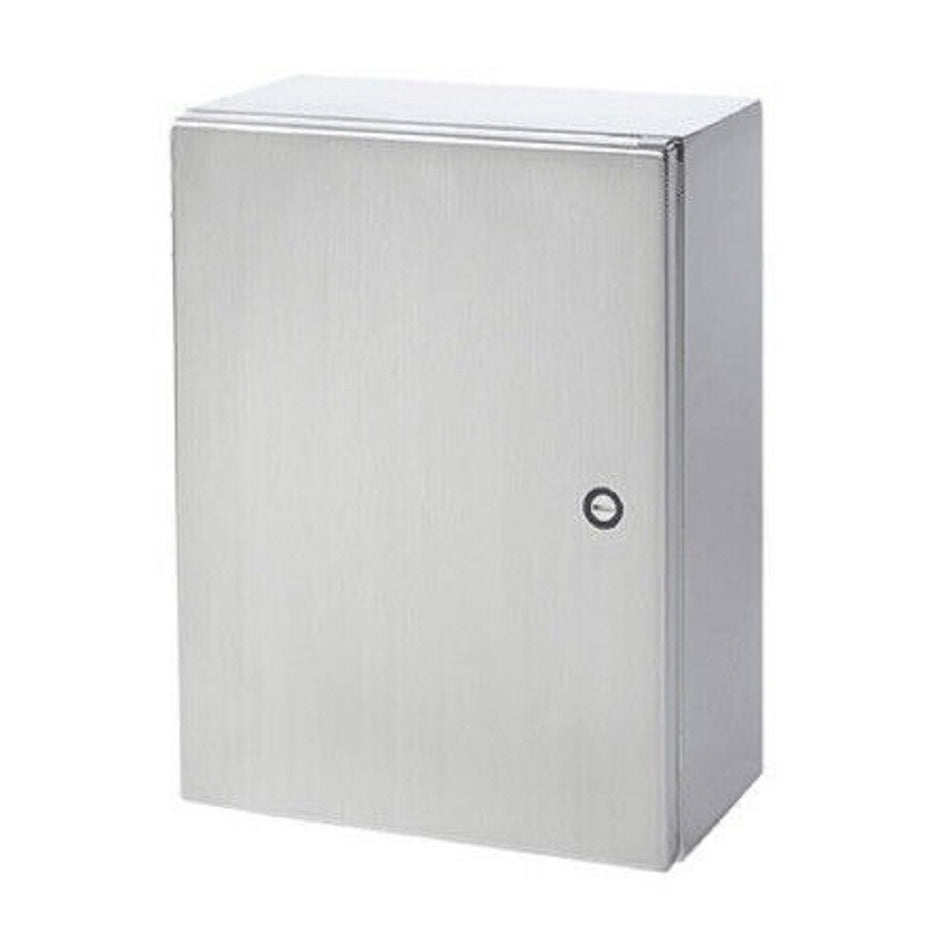 Hoffman CDS202012SS 20" x 20" 1/4 Turn Latch #4 Brushed 304 SS Enclosure -