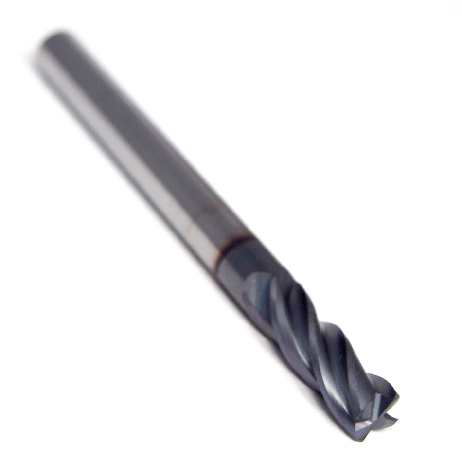 Harvey 46912-C6 Carbide Corner Radius End Mill 3/16" 4FL AlTiN Nano 1/64" Radius