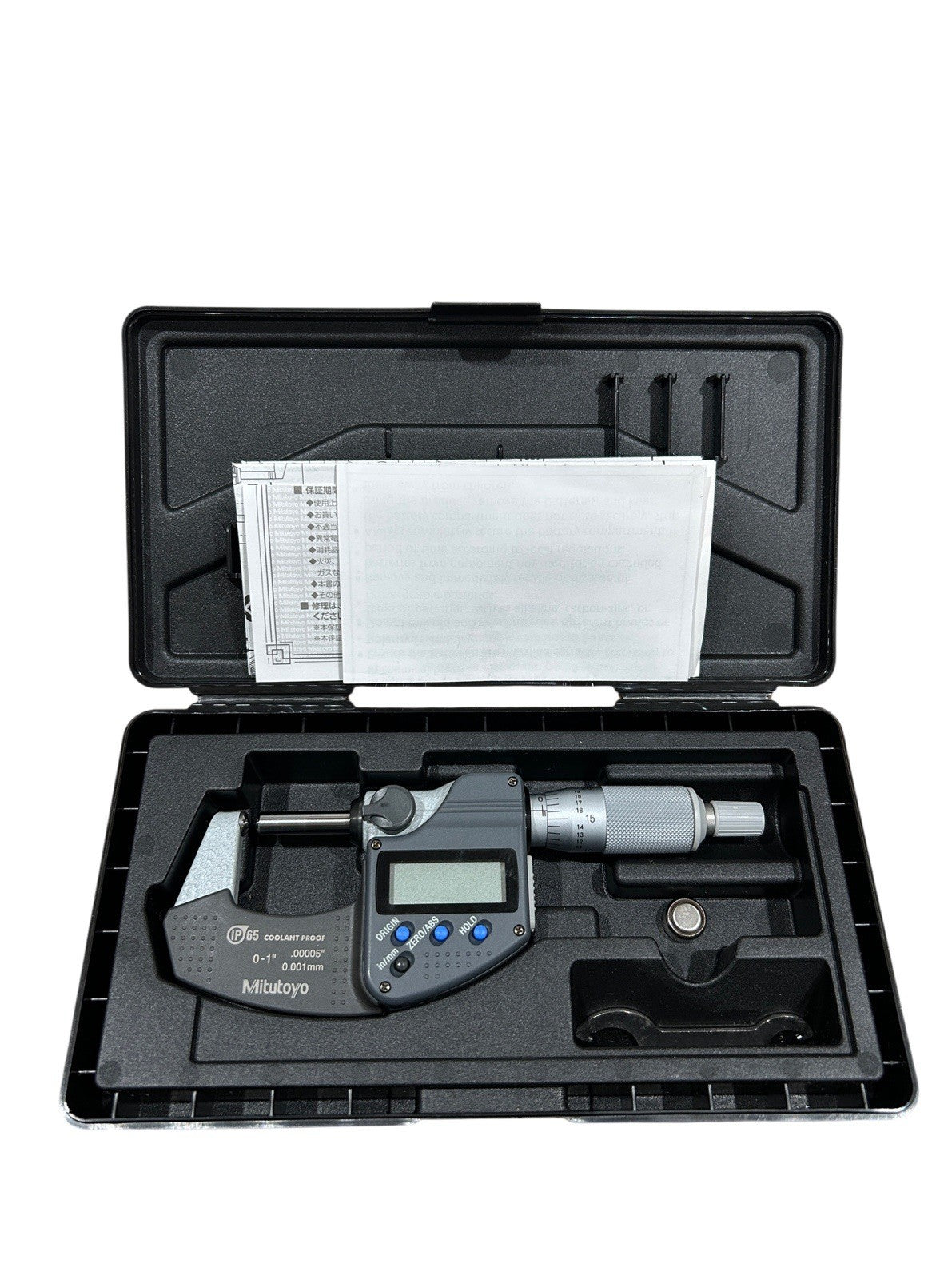 Mitutoyo 395-371-32 1" Max 0.00005" Resolution Digital Spherical Face Micrometer1