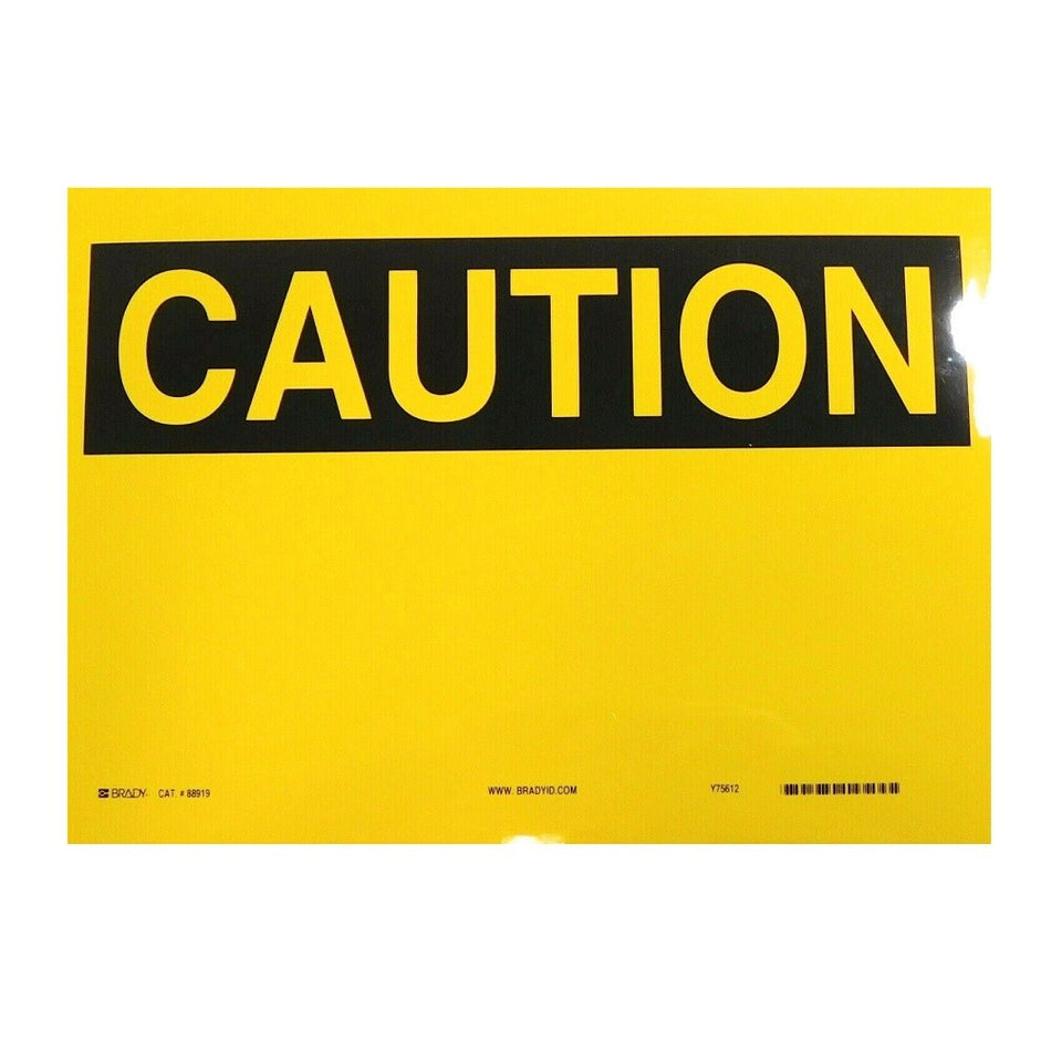 Brady 88919 10" x 14" x 0.01" Caution Sign (Pack of 8)0