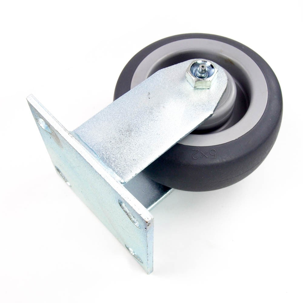 Zinc Plated 1NWR2 5" 375 Lb Light-Medium Duty Rigid Plate Caster -2