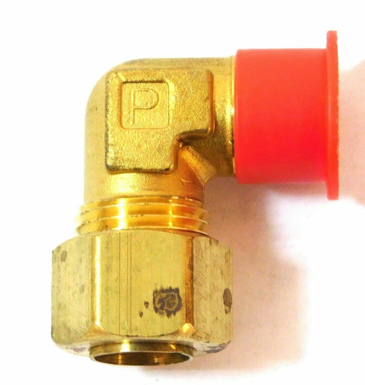 Parker 8 CB12-B Inru-Lok 90° Brass Elbows 1/2" x 3/8-18 (Pack of 5) -1