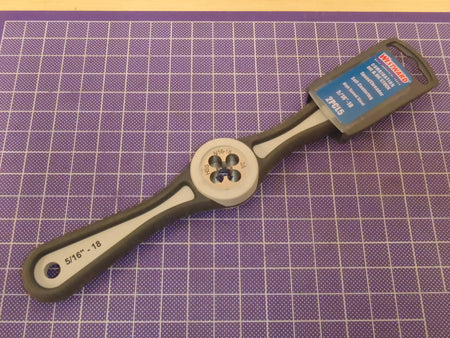 5/16-18  Integrated Die & Die Stock Right Hand Thread HSS Self-Centering Hand -2