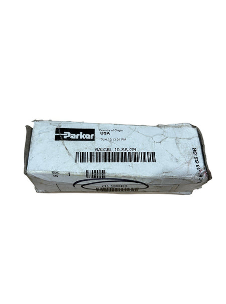 Parker 6A-C6L-10-SS 3/8" Pipe 6000 PSI 316 SS Poppet Instrumentation Check Valve1