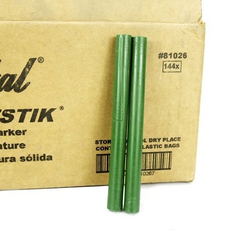 Markal 81026 4-5/8" x 9.5 mm Green Crayon Flat Tip Paint Marker (Box of 144) -1