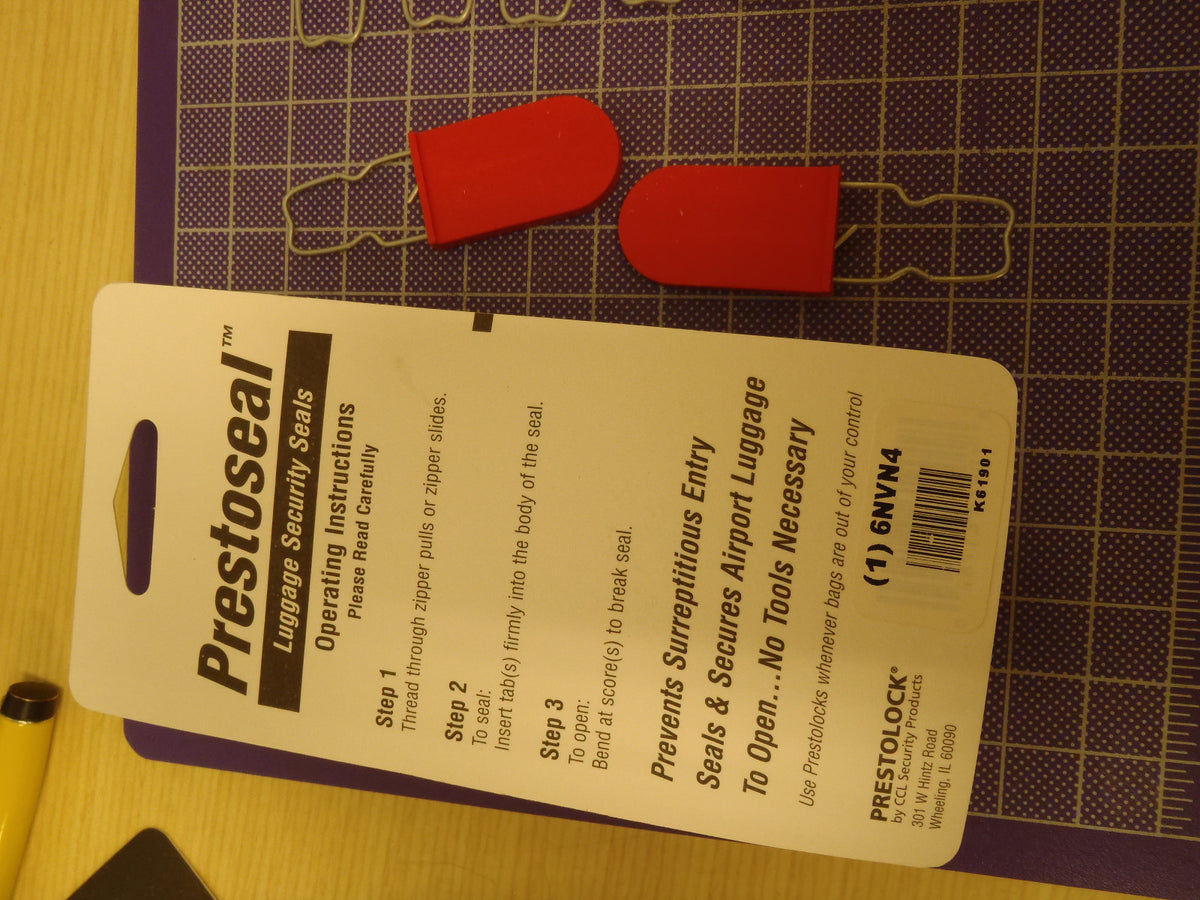 Presto Seal Red Tamper Detectable Luggage Seals K61901 (Pack of 24) -1