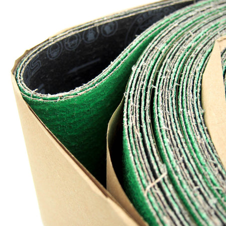 Deerfos PZ528 6" Wide x 344" Long Coated 36 Grit Sanding Belt (3-Pack) -1