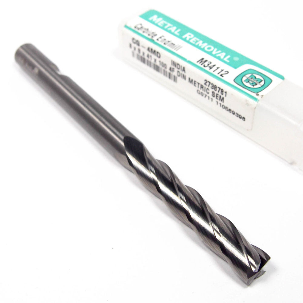 METAL REMOVAL Carbide Square End Mill 8mm 4FL M341122