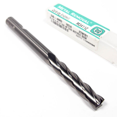 METAL REMOVAL Carbide Square End Mill 8mm 4FL M341122