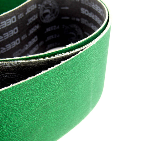 Deerfos PZ528 6" Wide x 132" Long Coated 80 Grit Sanding Belt (2-Pack) -2