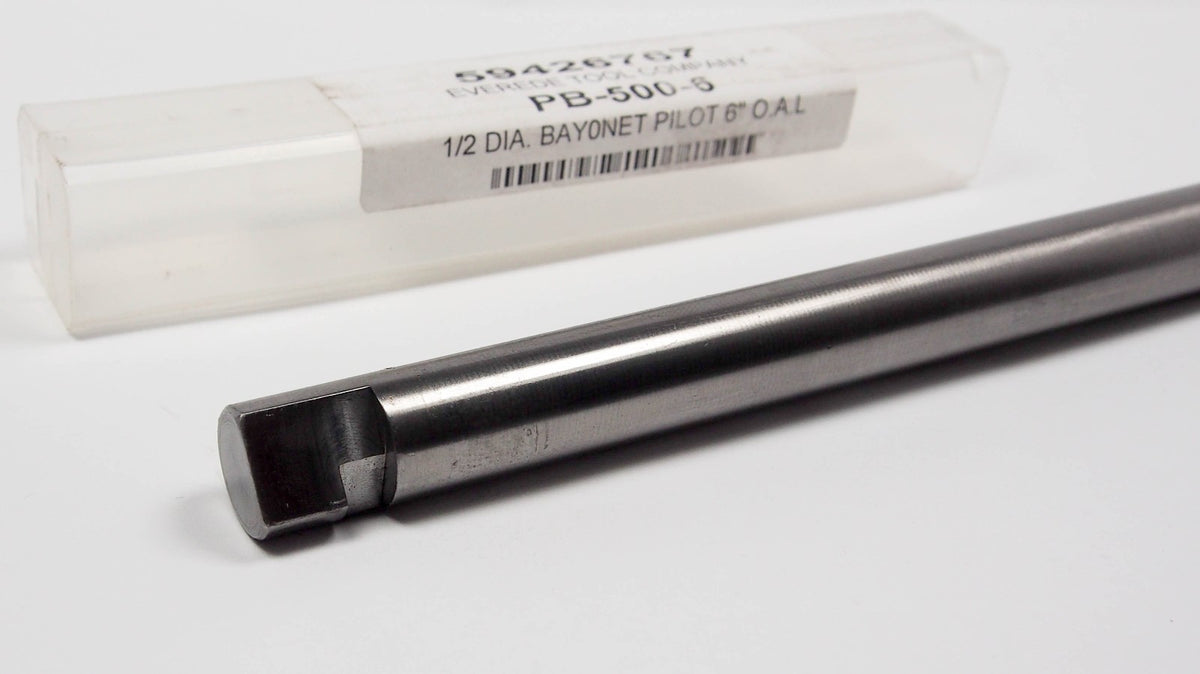 EVEREDE Bayonet Lock Pilot Arbor 1/2" x 6" OAL PB-500-61