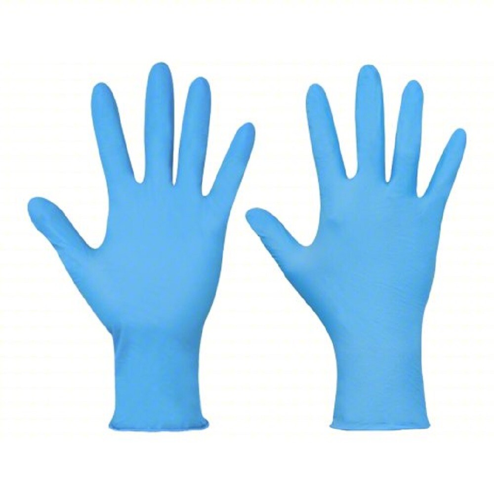 Condor 2XLZ9 Size X-Large Powder-Free Blue Disposable Gloves (Case of 1000) -1
