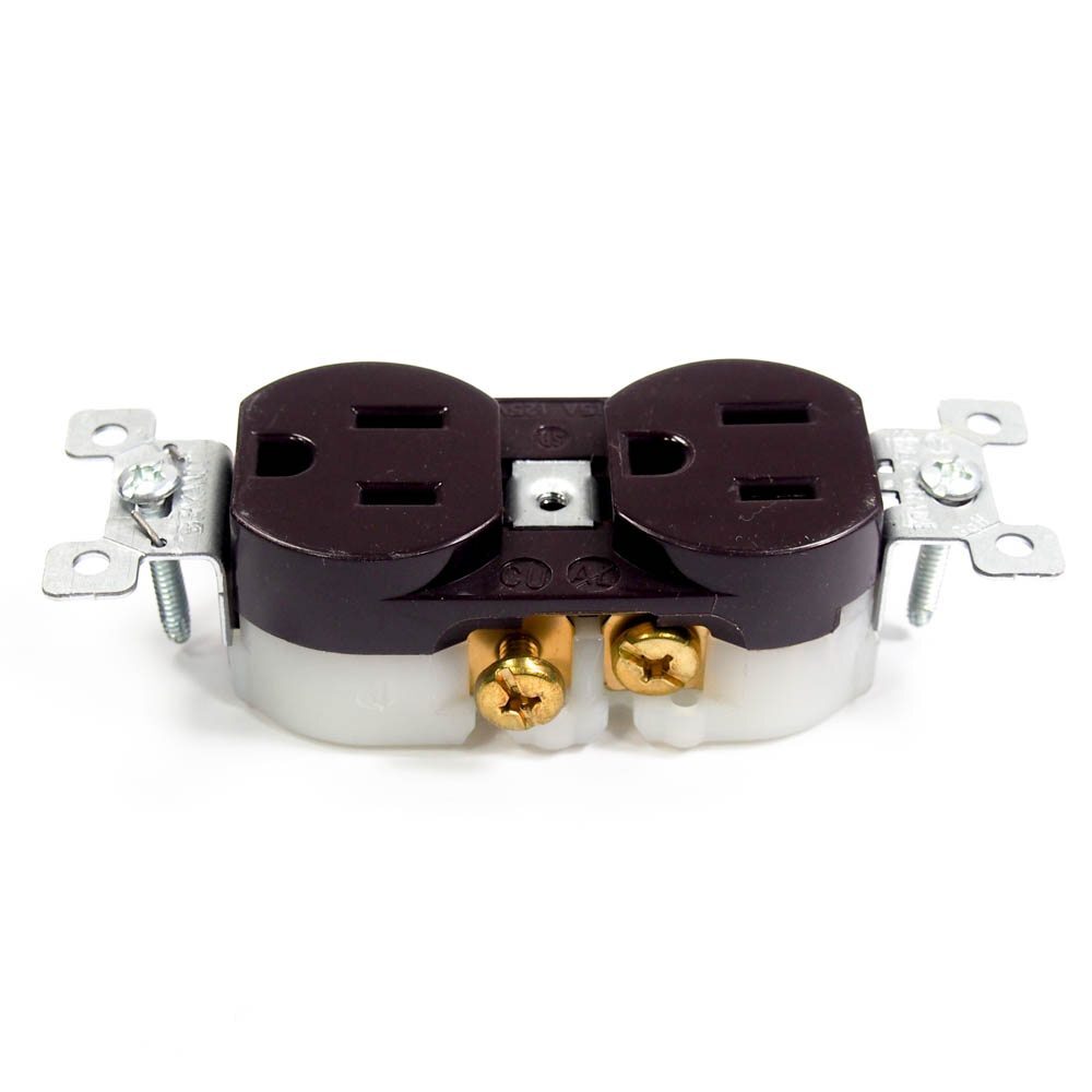 10 - Bryant CRS15 Duplex Receptacle 15A 125V Straight Blade 2-Pole 3-Wire -1