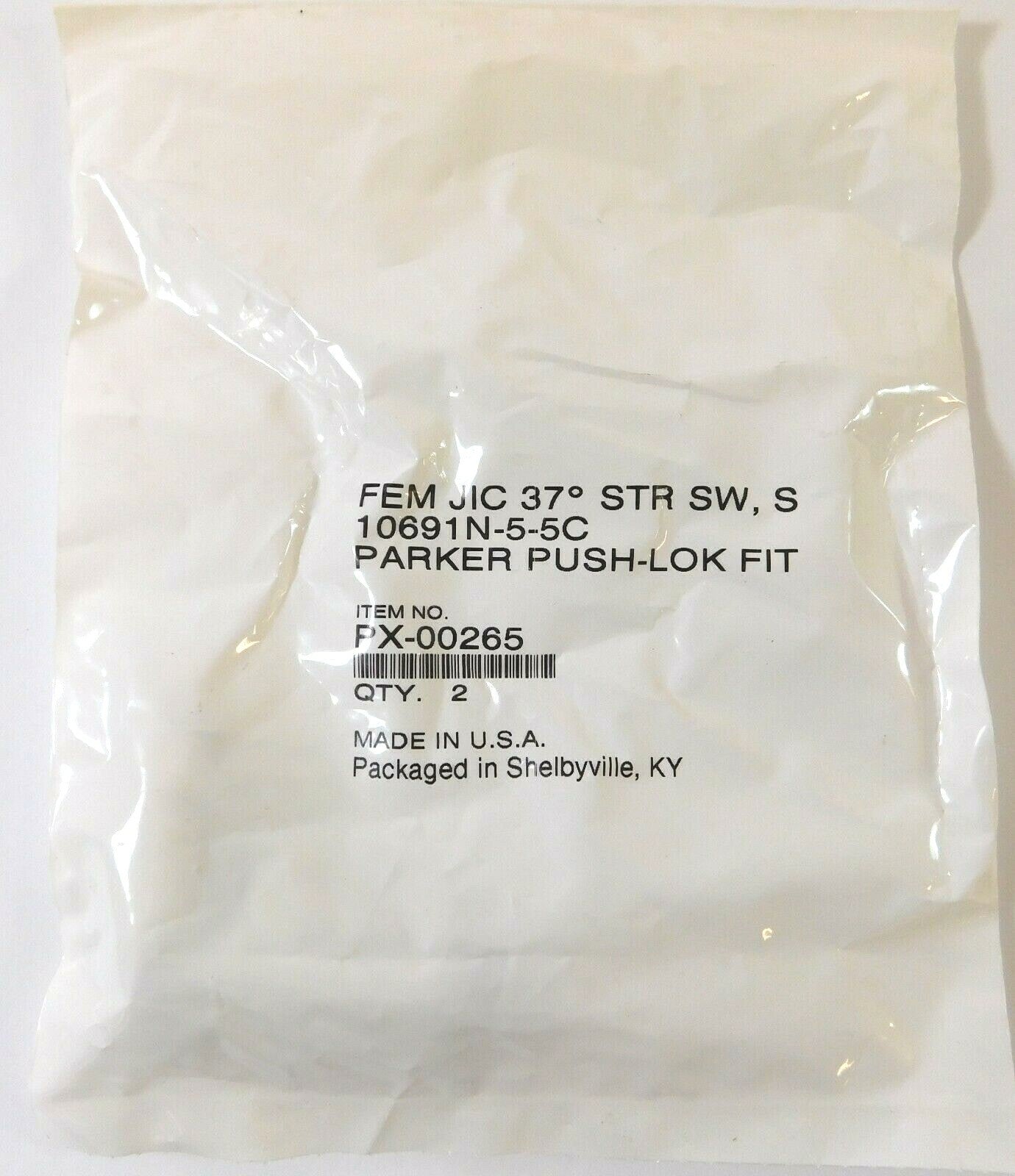 Parker 10691N-5-5C Female JIC 37° Swivel Fittings SS (2 Pack) -3