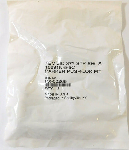 Parker 10691N-5-5C Female JIC 37° Swivel Fittings SS (2 Pack) -3