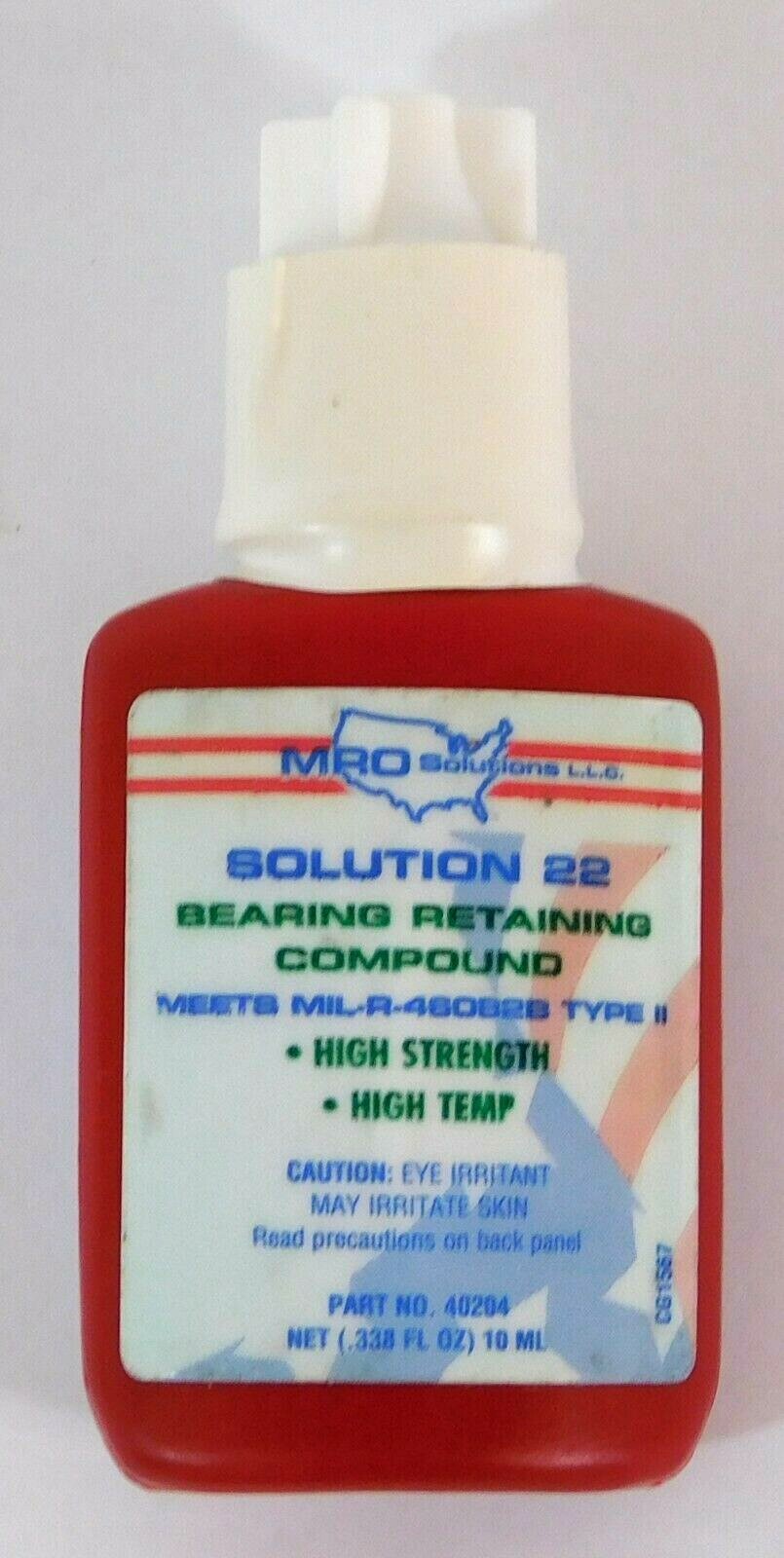 MRO Solution 22 40204 High Viscosity Green Retaining Compound 10 mL Bottle -0
