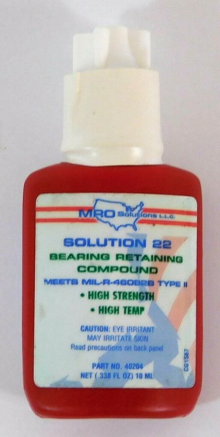 MRO Solution 22 40204 High Viscosity Green Retaining Compound 10 mL Bottle -0